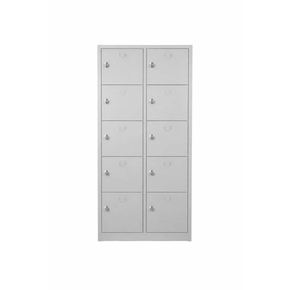 10 Gözlü Çok Amaçlı Emanet ve Öğretmen Dolabı (Kilitli Çelik Dolap)