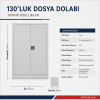 130'luk Dosya Dolabı – 4 Gözlü Çelik Ofis ve Arşiv Dolabı