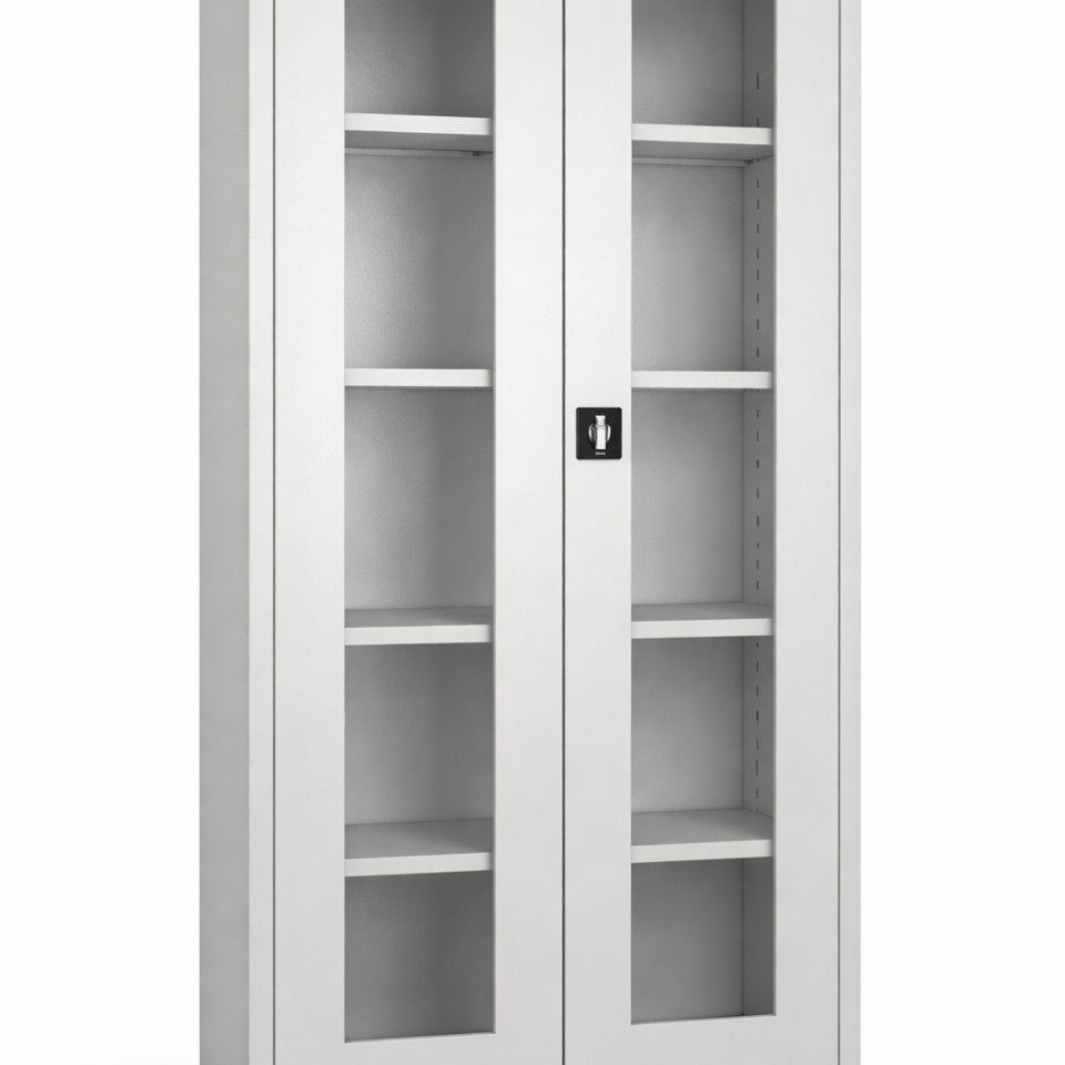 198 cm Camlı Dosya Dolabı (Şeffaf Kapaklı Çelik Arşiv Dolabı)