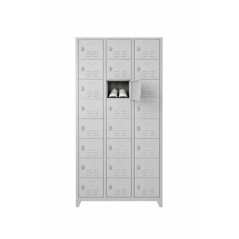 24 gozlu ayakkabi dolabi kilitli celik emanet dolabi