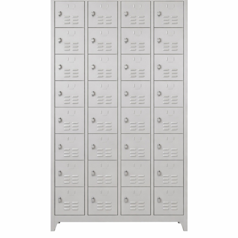 32 Gözlü Ayakkabı ve Emanet Dolabı (Kilitli Çelik Ayakkabı Dolabı)