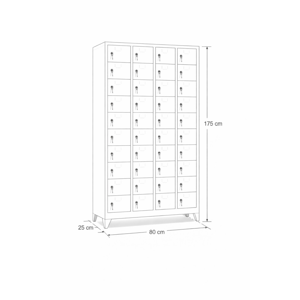 40 gozlu telefon dolabi anahtarli kilitli celik emanet dolabi