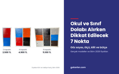 Okul ve Sınıf Dolabı Alırken Dikkat Edilecek 7 Nokta