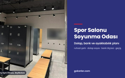 Spor Salonu Soyunma Odası Planlama: Dolap, Bank ve Ayakkabılık