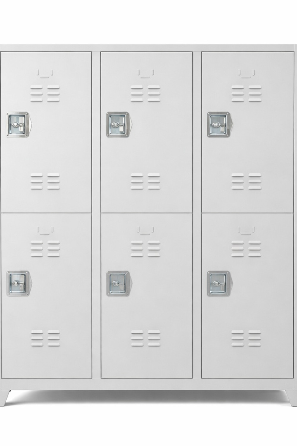 T Kol Kilitli 6 Gözlü Soyunma Dolabı – Yüksek Güvenlikli (117x40x200 cm)