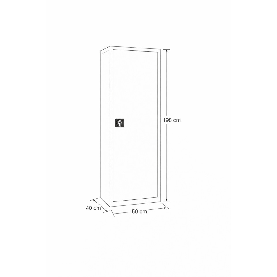 tek kapakli 198 cm dosya dolabi yarim ofis dolabi metal dolap