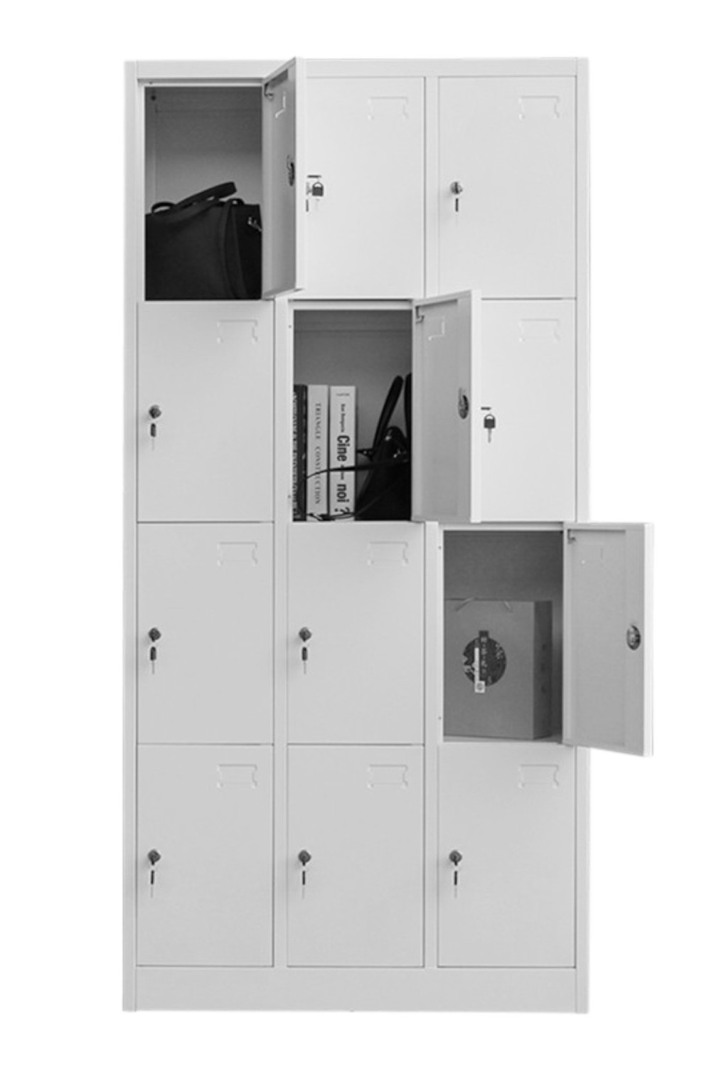 12 Kapaklı Çelik Dolap