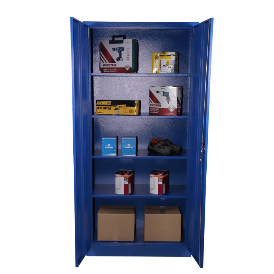 Mavi Kapaklı Malzeme Dolabı