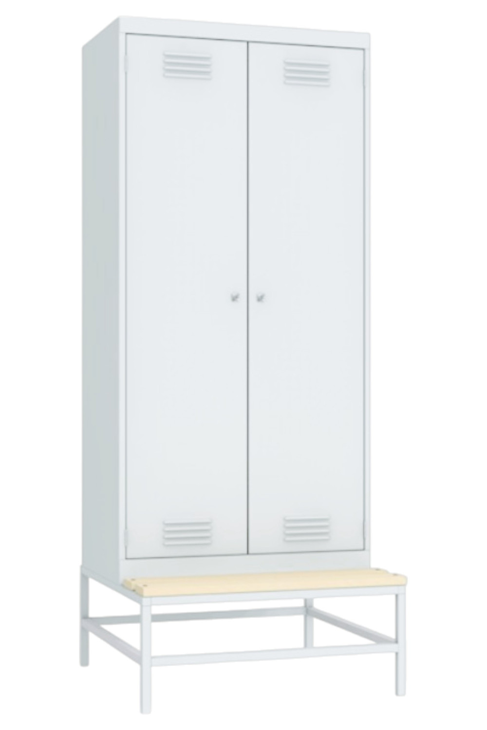2 Kapaklı Önü Banklı Soyunma Dolabı