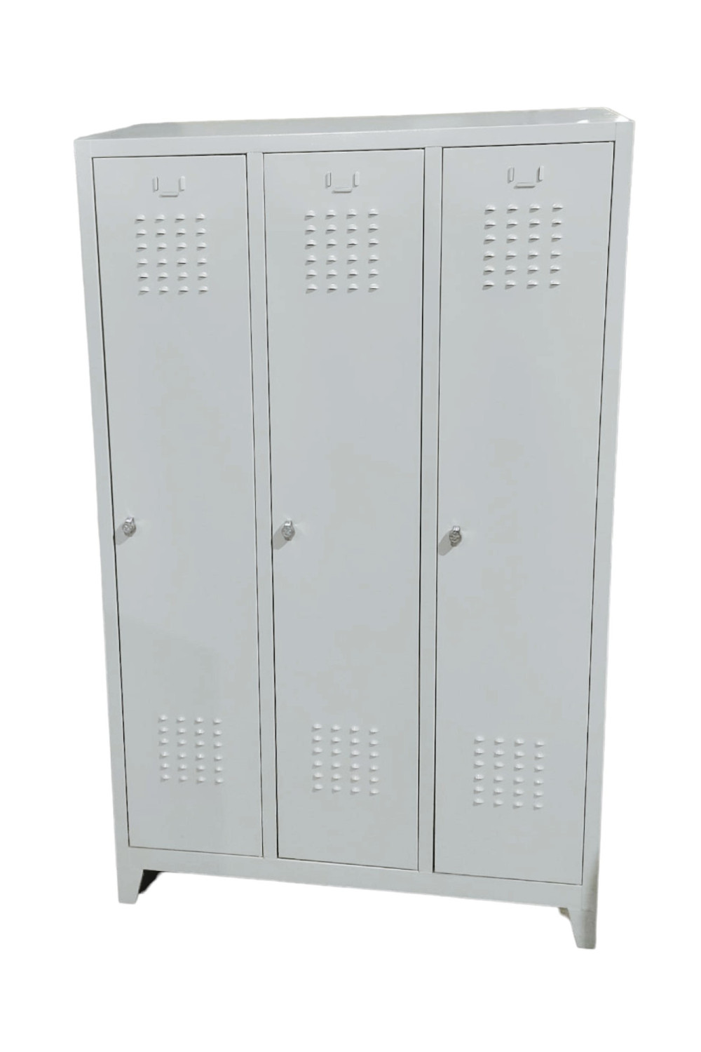Üçlü Eğimli Kirli-Temiz Bölmeli Özel Personel Soyunma Dolabı
