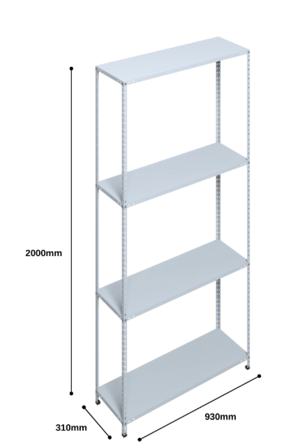 Çelik Raf Ünitesi 31/93 Cm