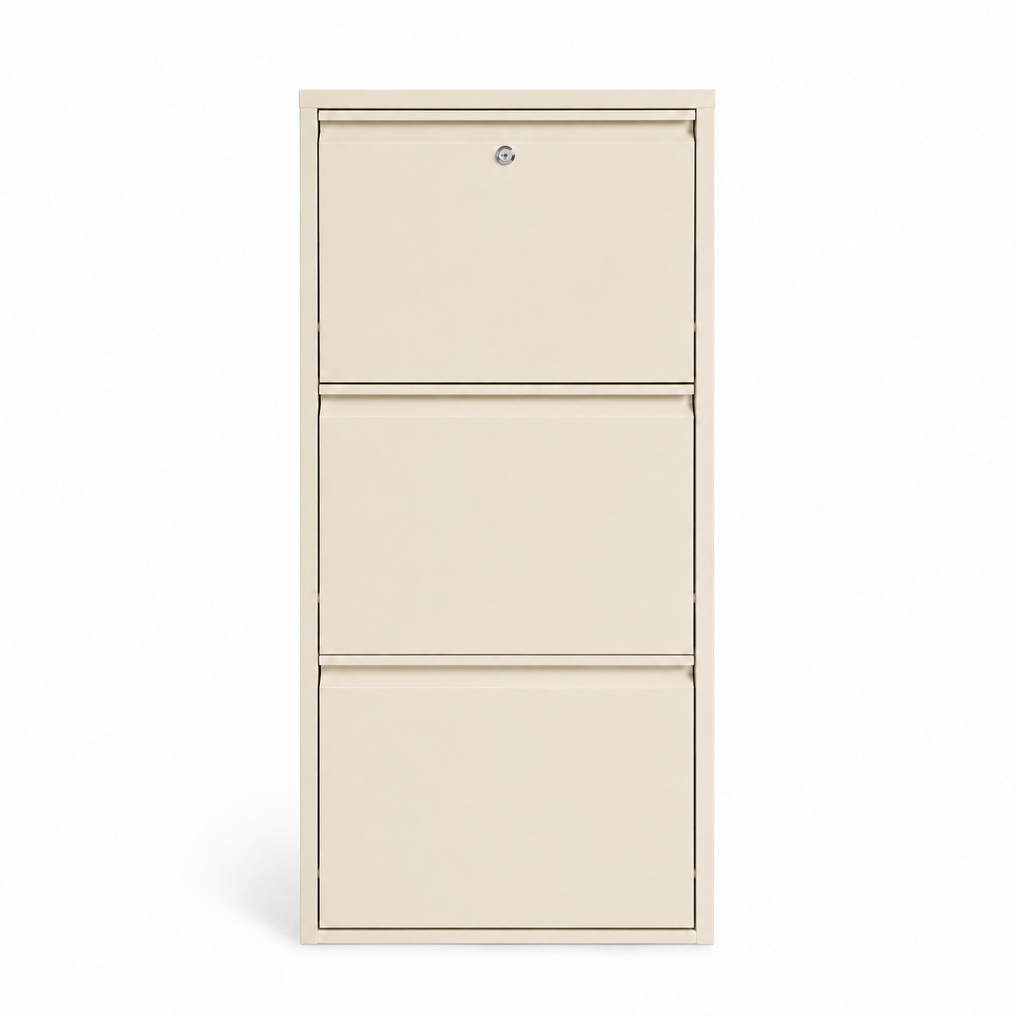 3'lü Kilitli Metal Ayakkabılık 50x15x103 cm Krem