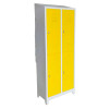 4  Kapaklı Üzeri Eğimli Soyunma Dolabı (Sarı Renk)