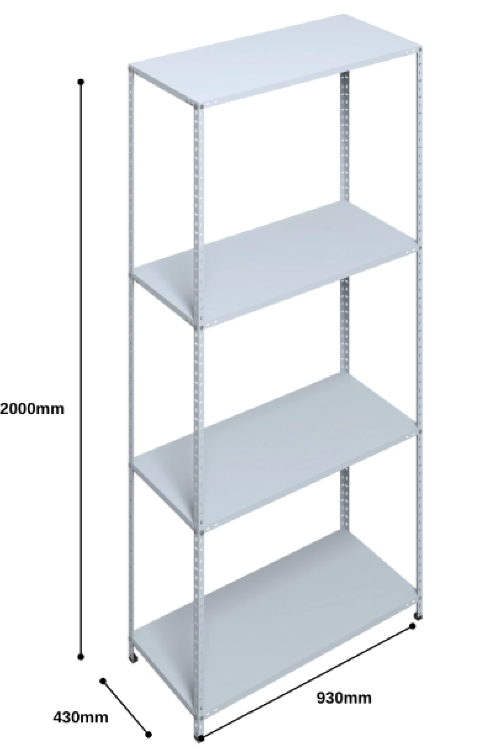 Çelik Raf Ünitesi 43/93 Cm