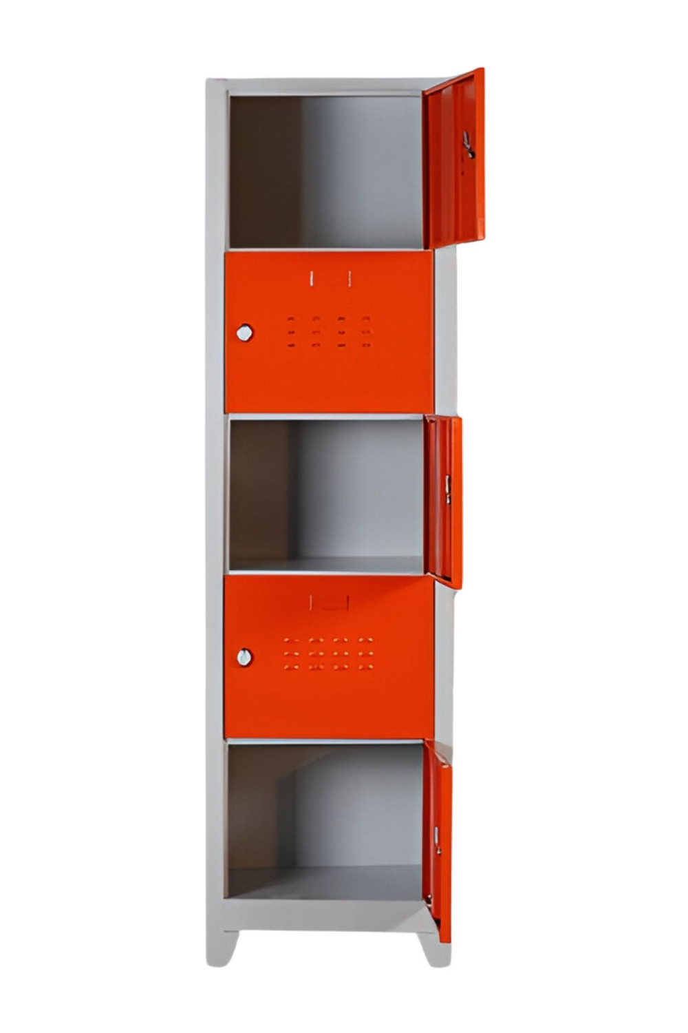 5 Bölmeli Baret Dolabı Turuncu Renk