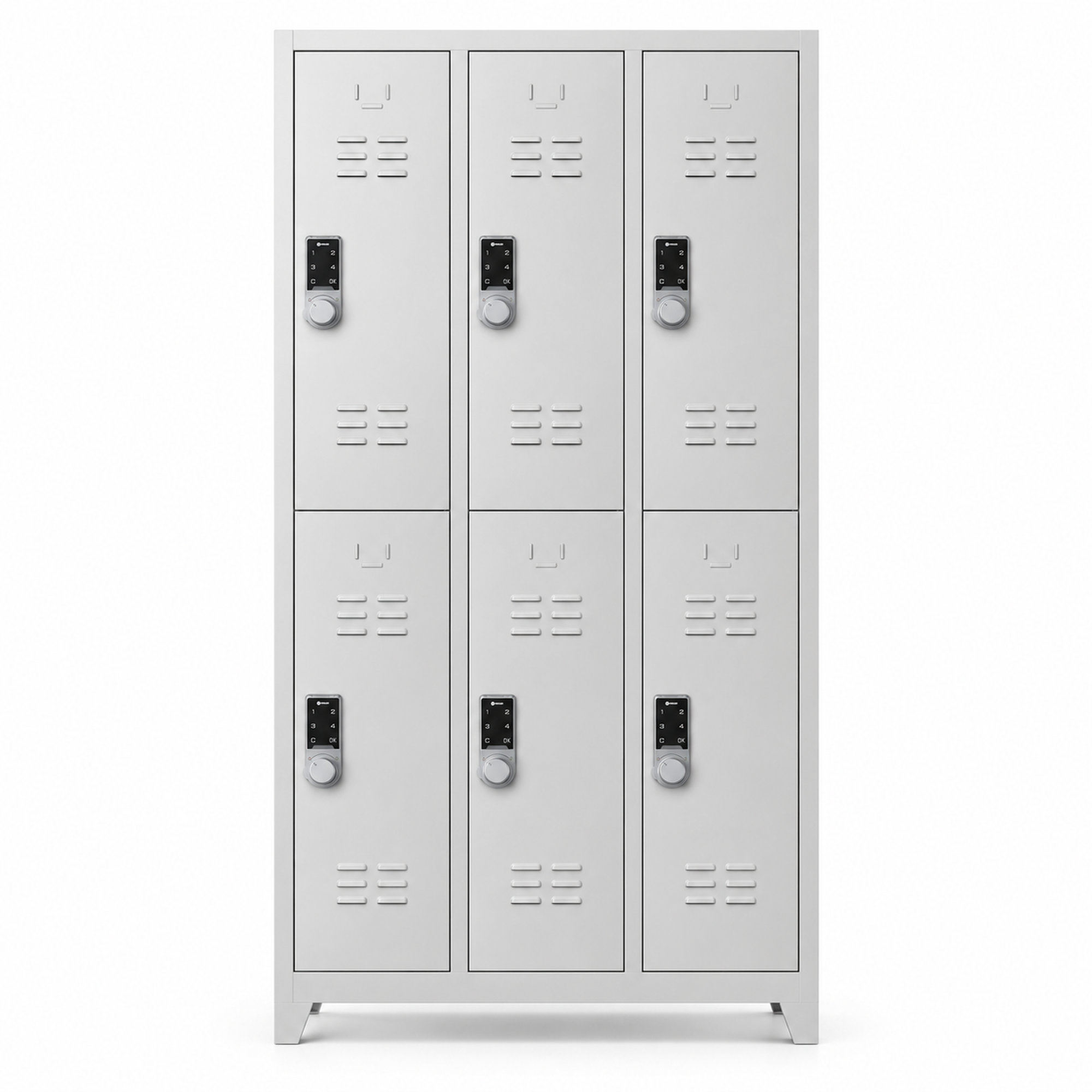 6 Kapaklı Elektronik Şifreli Soyunma Dolabı 97x36x200 cm