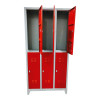 6’lı Soyunma Dolabı Kırmızı Renk