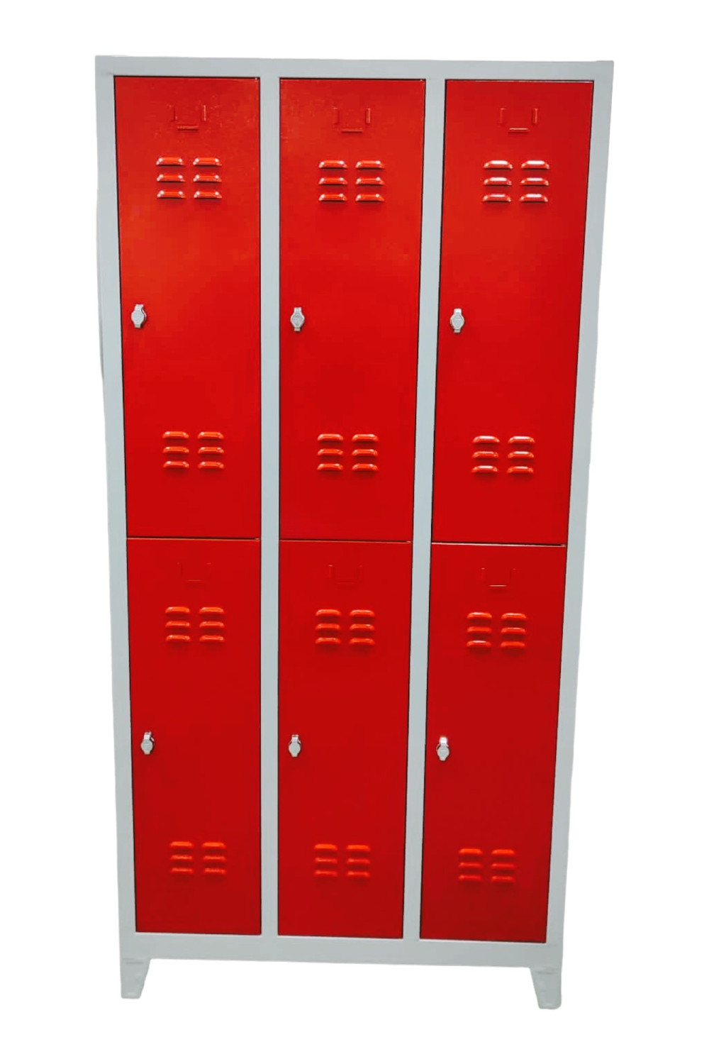 6’lı Soyunma Dolabı Kırmızı Renk
