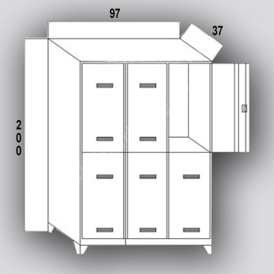 6'lı Soyunma Dolabı