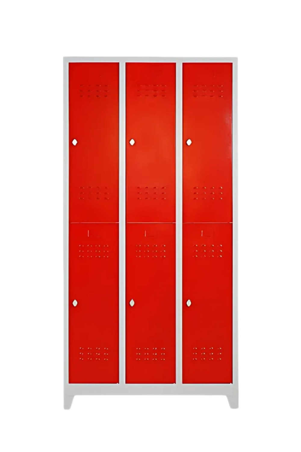 Ekonomik Altılı soyunma Dolabı Kırmızı Renk