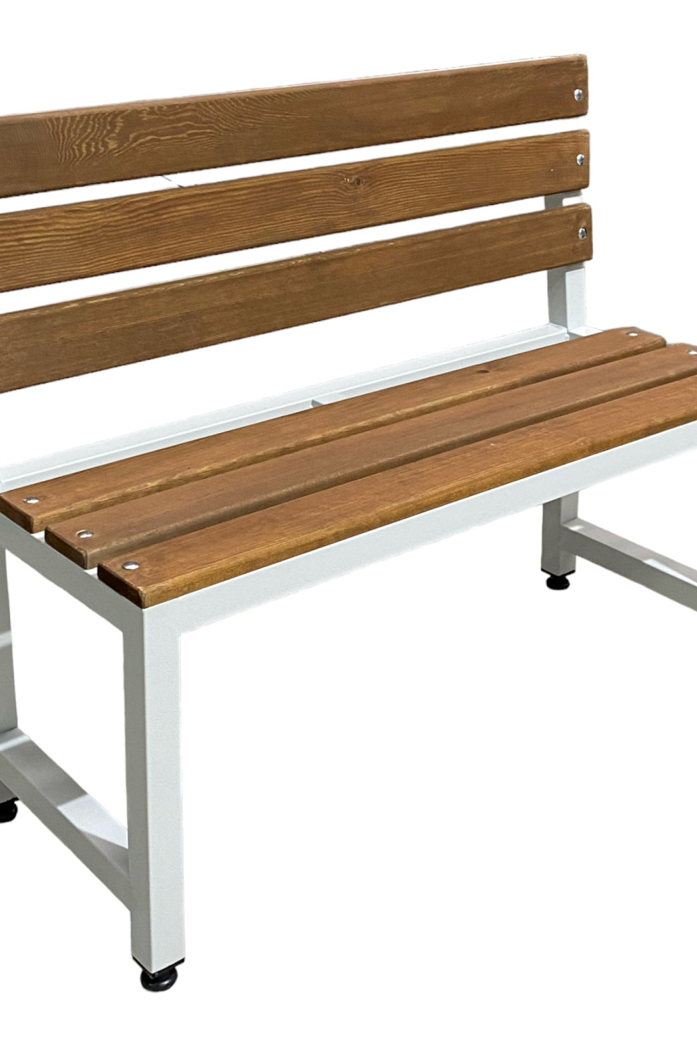 Metal Ayaklı Ahşap Oturma Bankı -Çam Ağacı