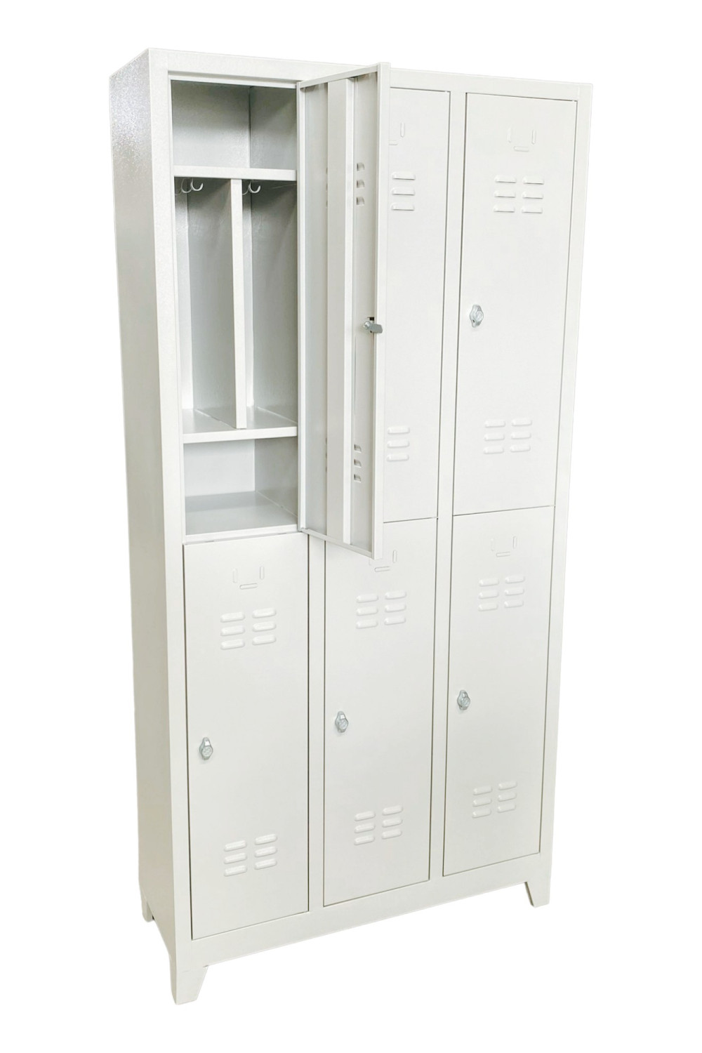 Özel Bölmeli Altı Kişilik Çelik Soyunma Dolabı