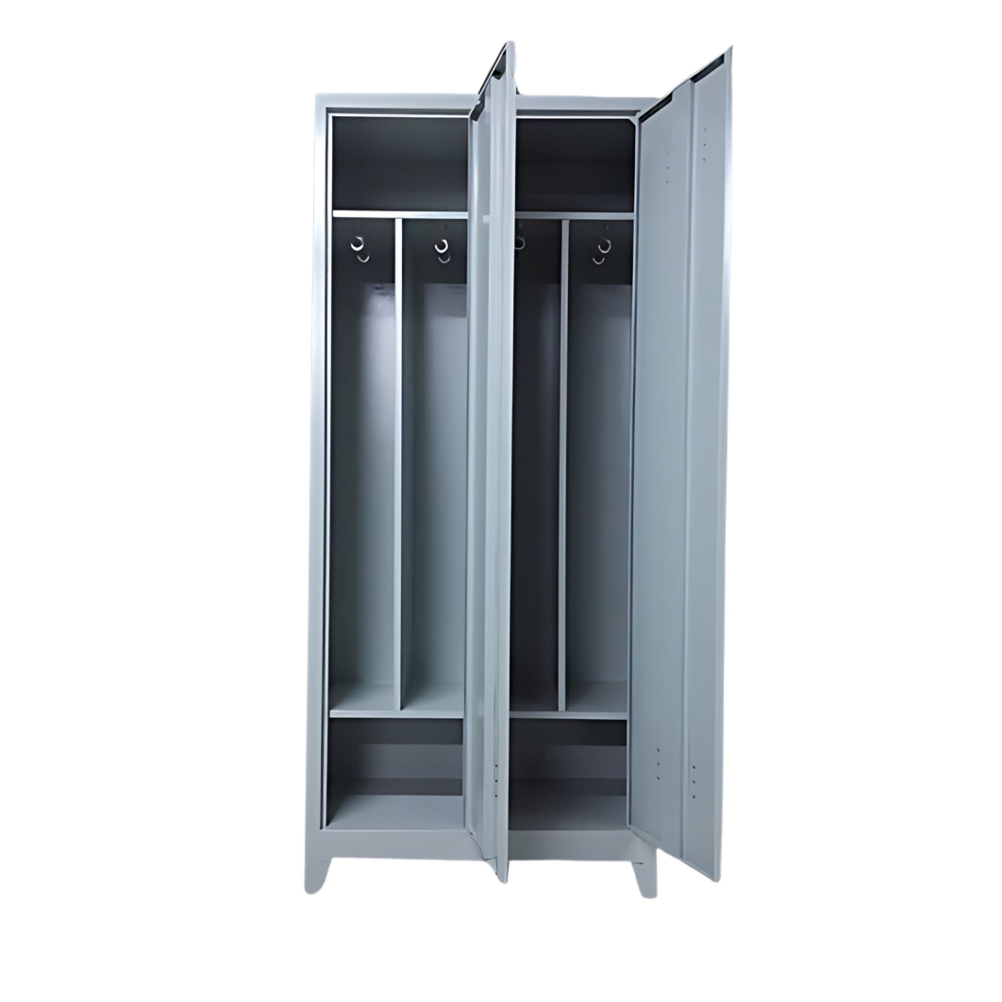 Özel Bölmeli Çatılı 2 Kapaklı Soyunma Dolabı