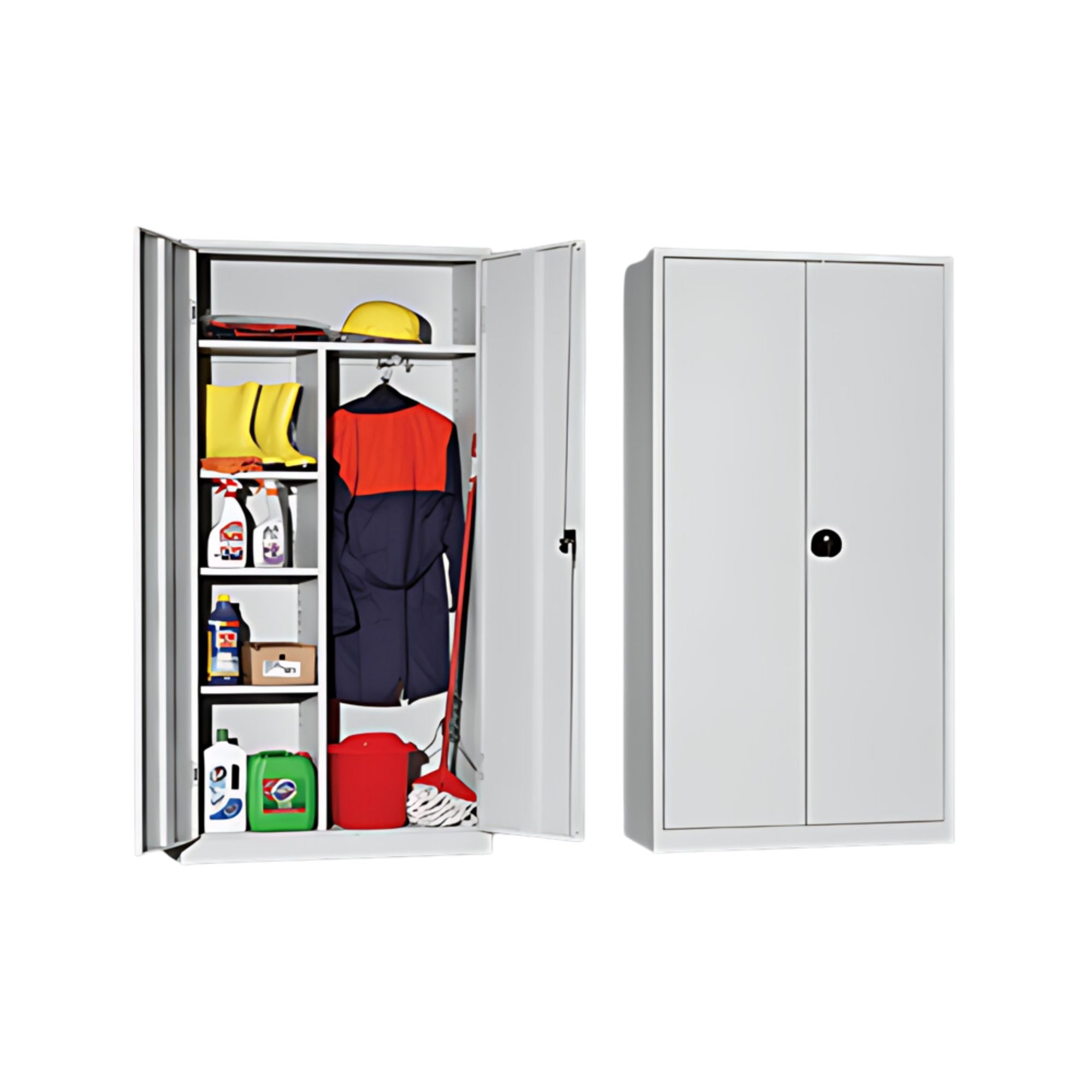 Raflı Temizlik Malzemeleri Dolabı