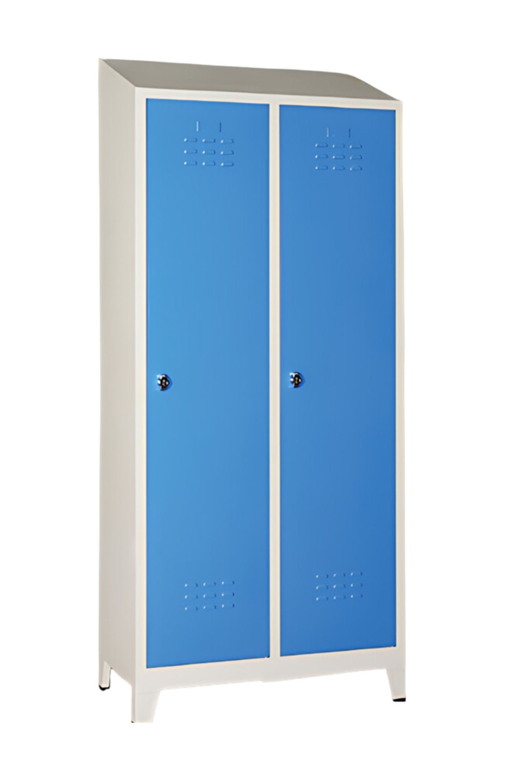 Üzeri Eğimli İki Kapaklı Çelik Dolap