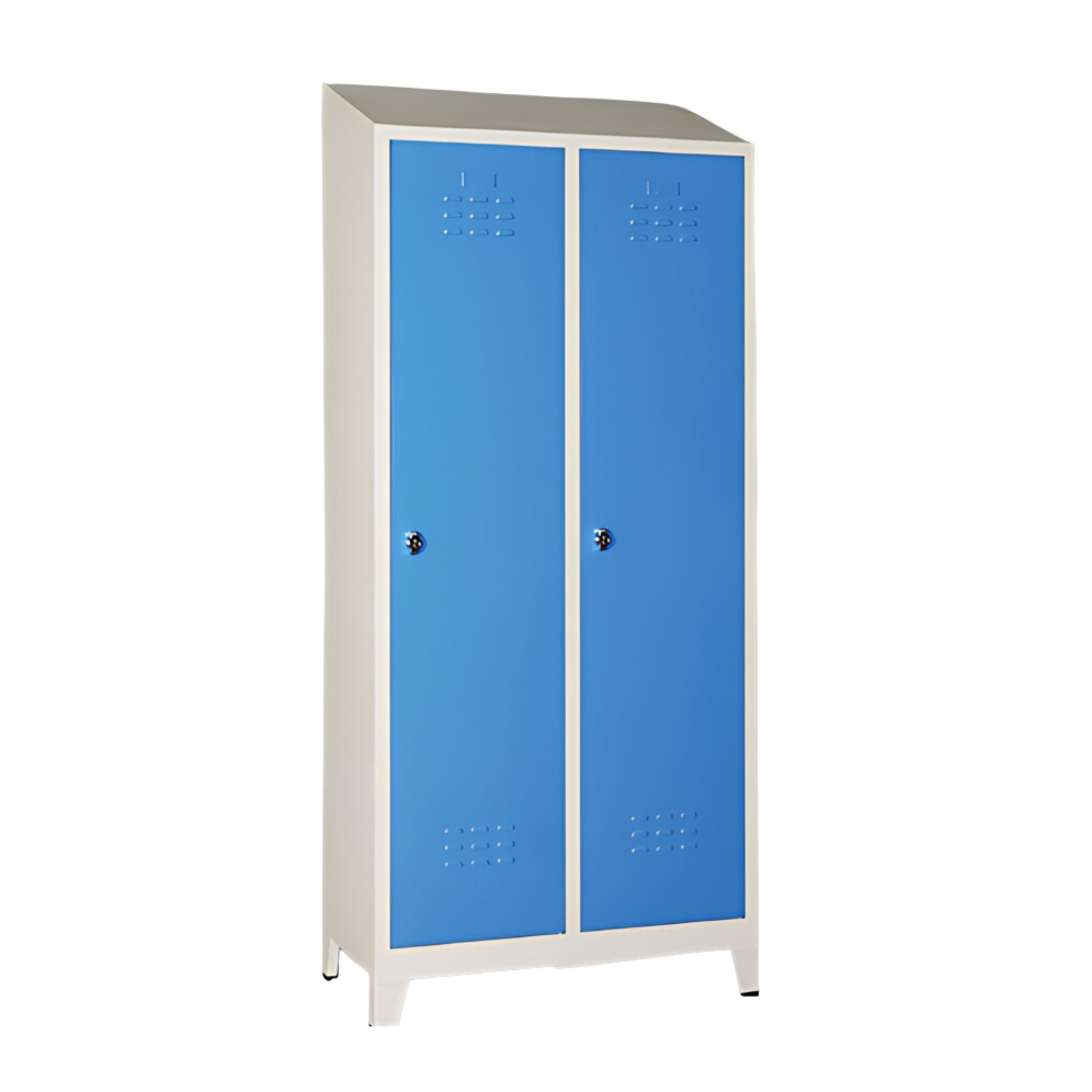 Üzeri Eğimli İki Kapaklı Çelik Dolap