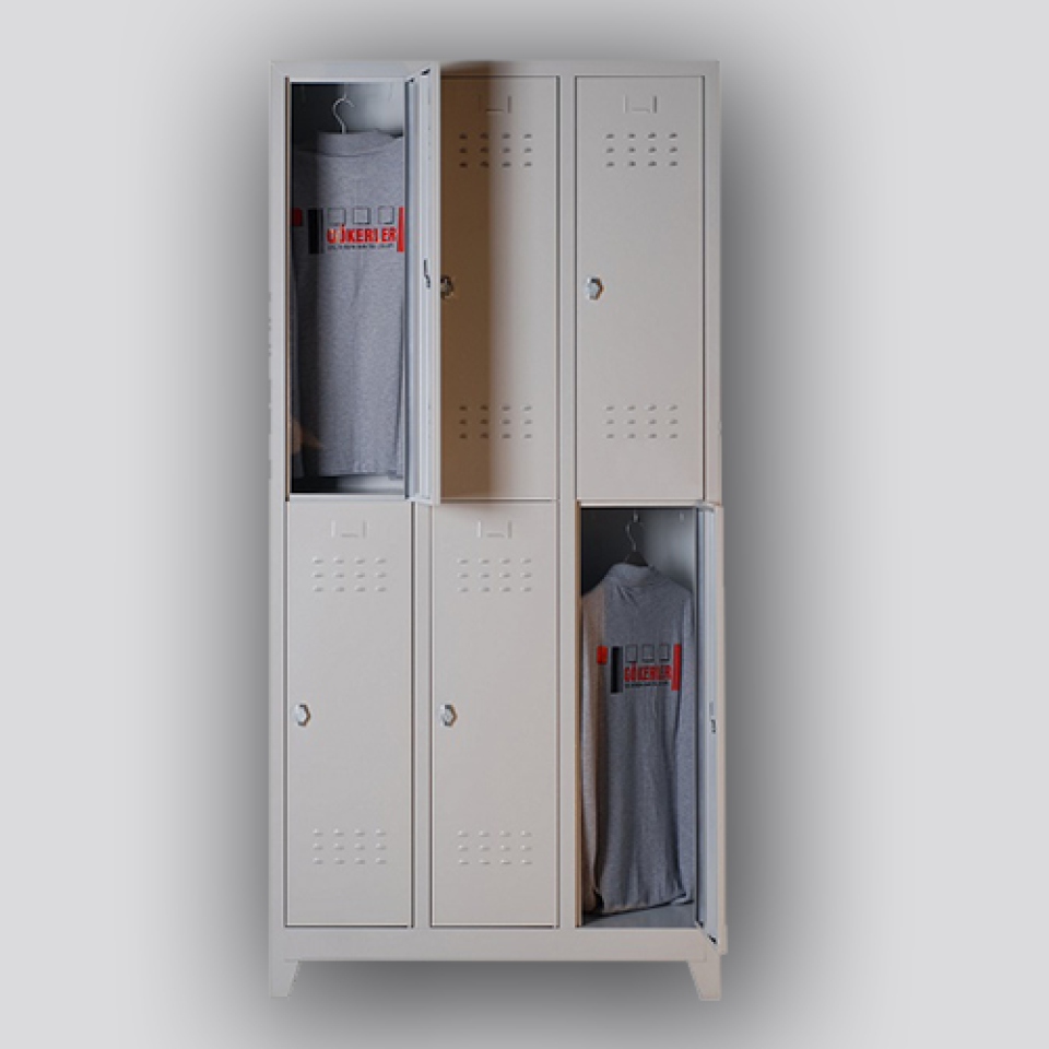 Altılı Ayakkabı Raflı Soyunma Dolabı