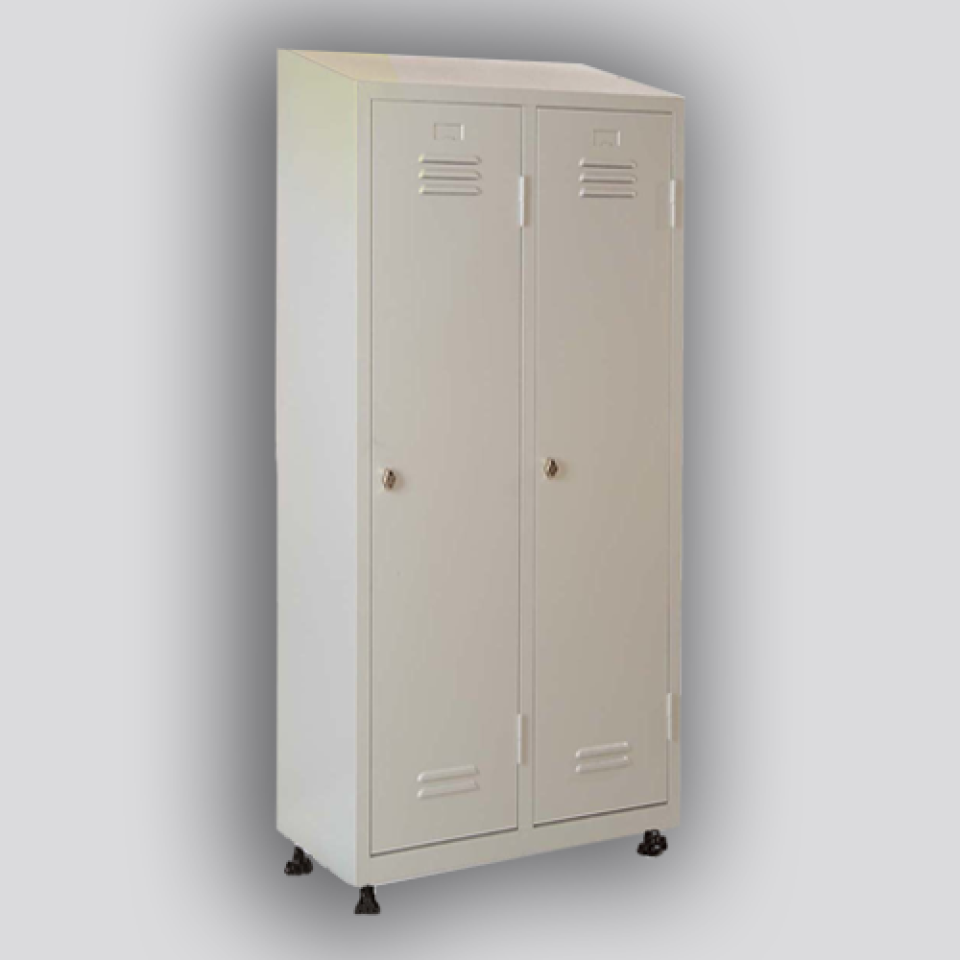 Kilitli İkili Çatılı Soyunma Dolabı