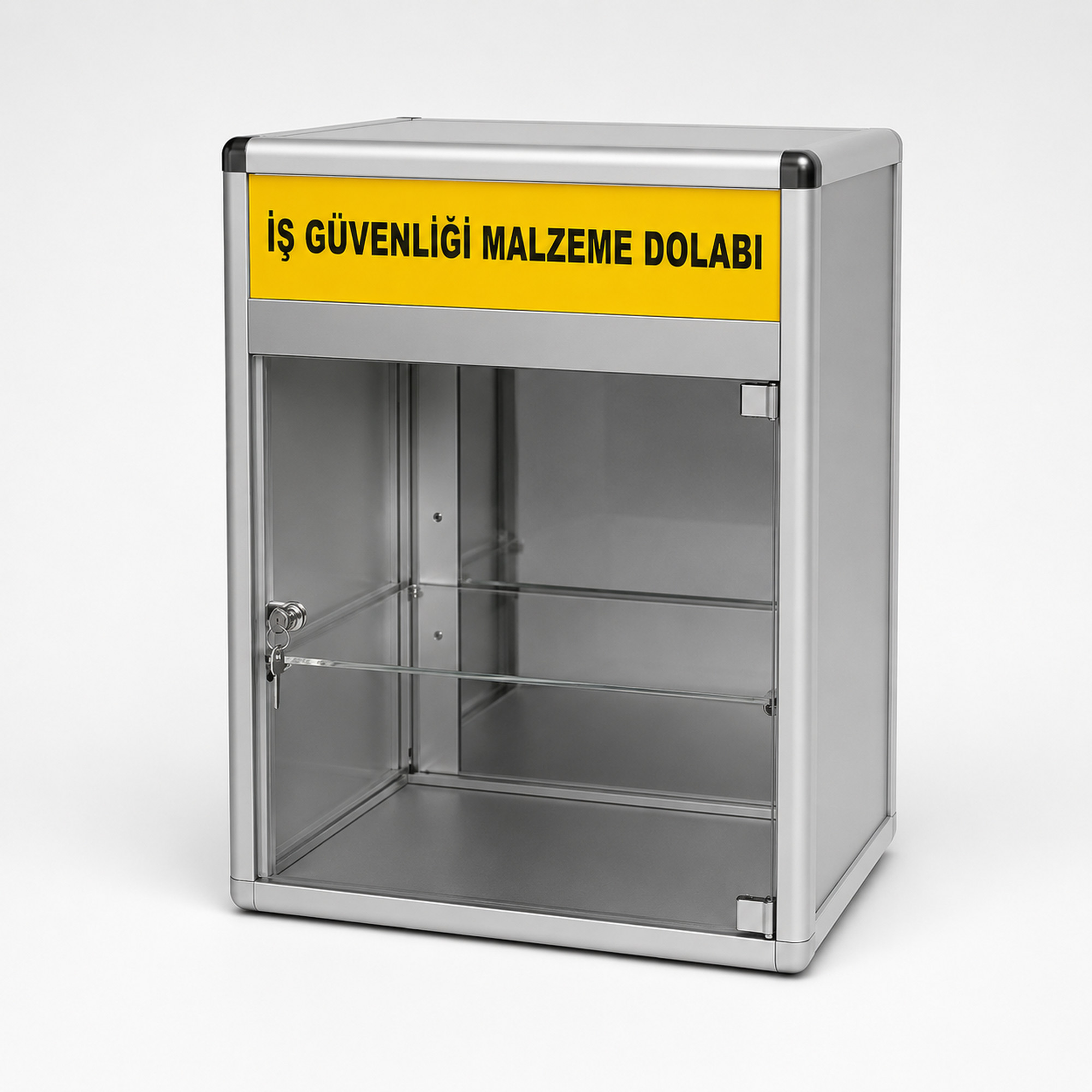 Defibrilatör Dolabı - Kilitli Alüminyum İş Güvenliği Malzeme Dolabı