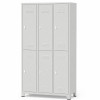 Depo personeli için 6 gözlü metal dolap 97x36x200 cm önden görünüm