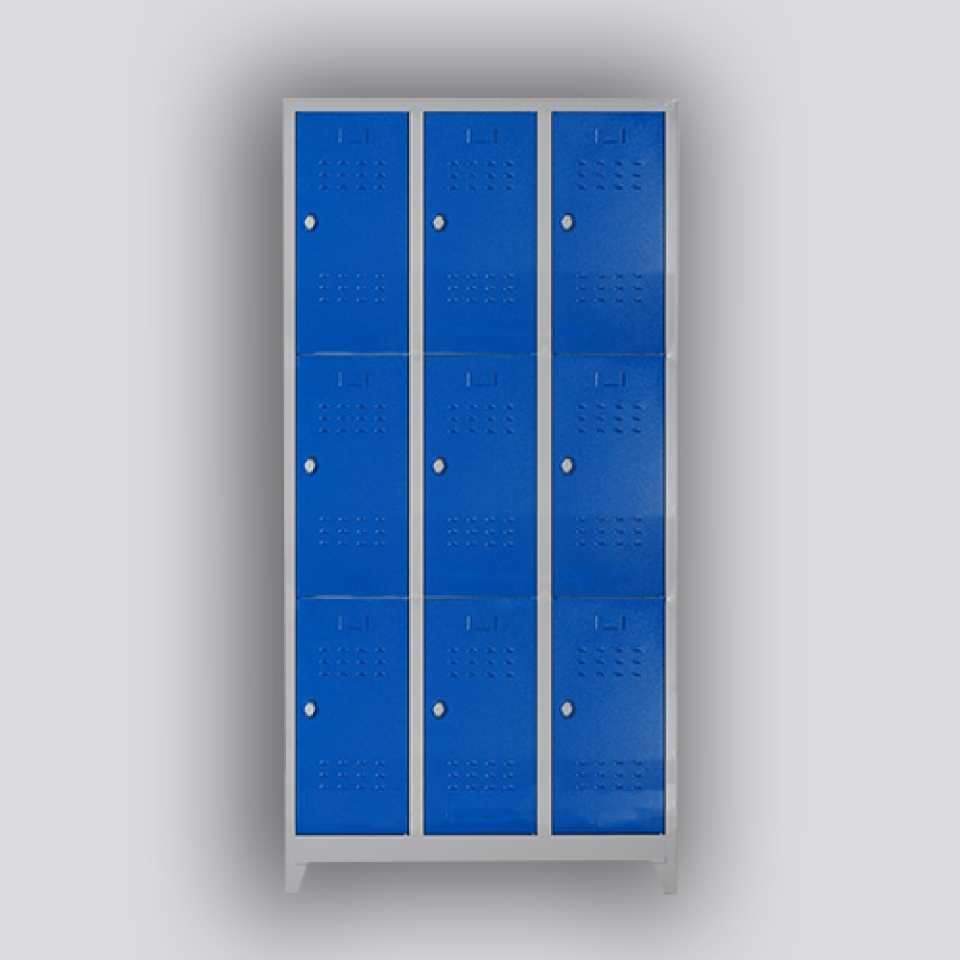 Renkli Dokuzlu Soyunma Dolabı