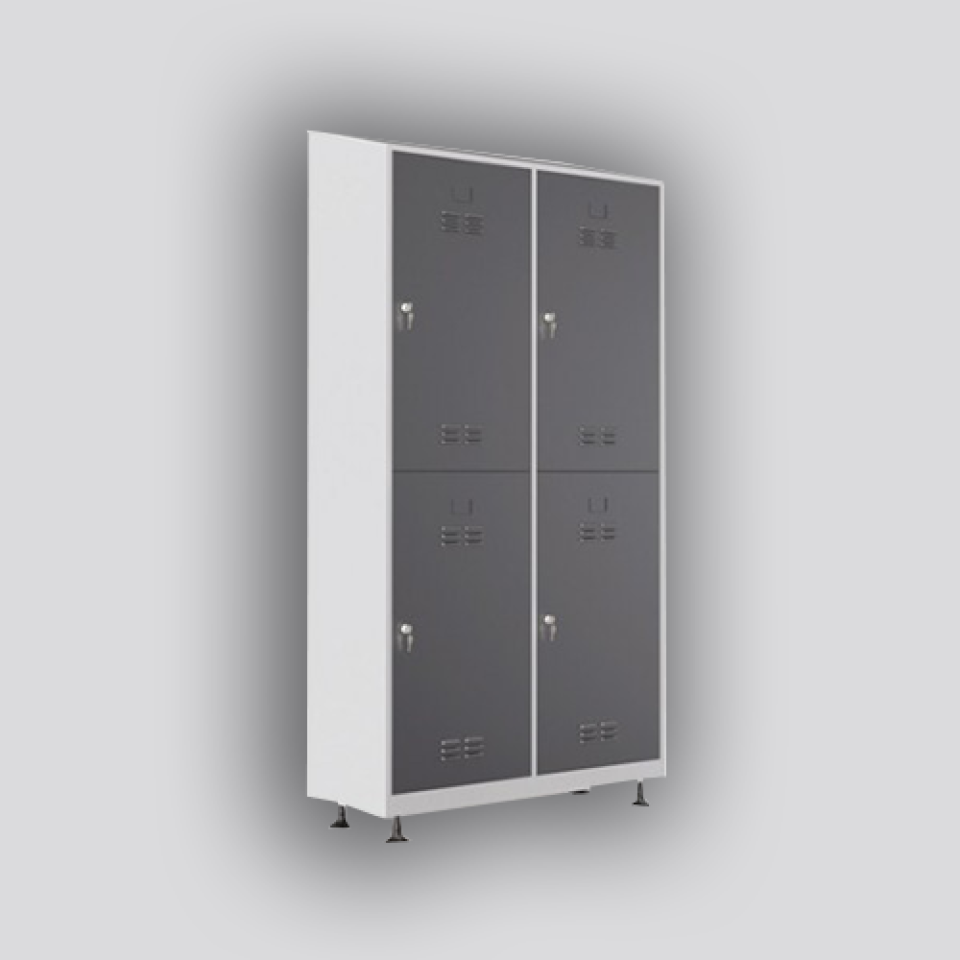 Pingo Ayaklı Dörtlü Personel Soyunma Dolabı