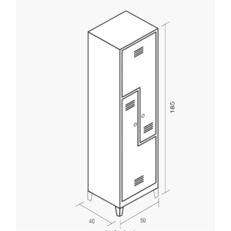 Z Model İkili Soyunma Dolabı