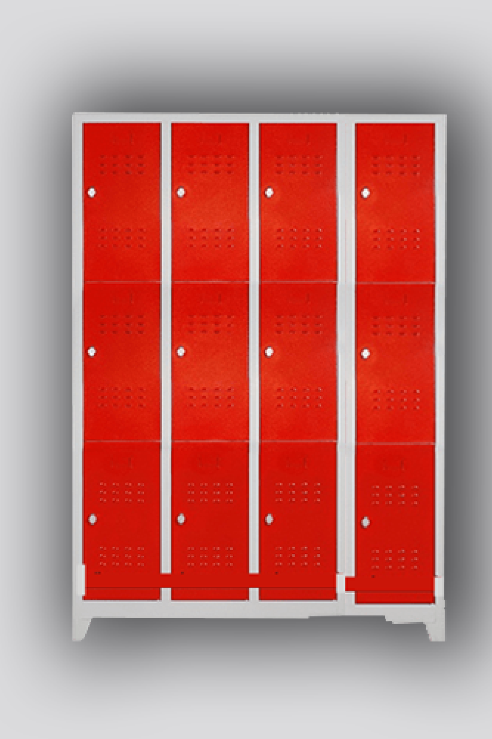 Kırmızı On ikili Soyunma Dolabı