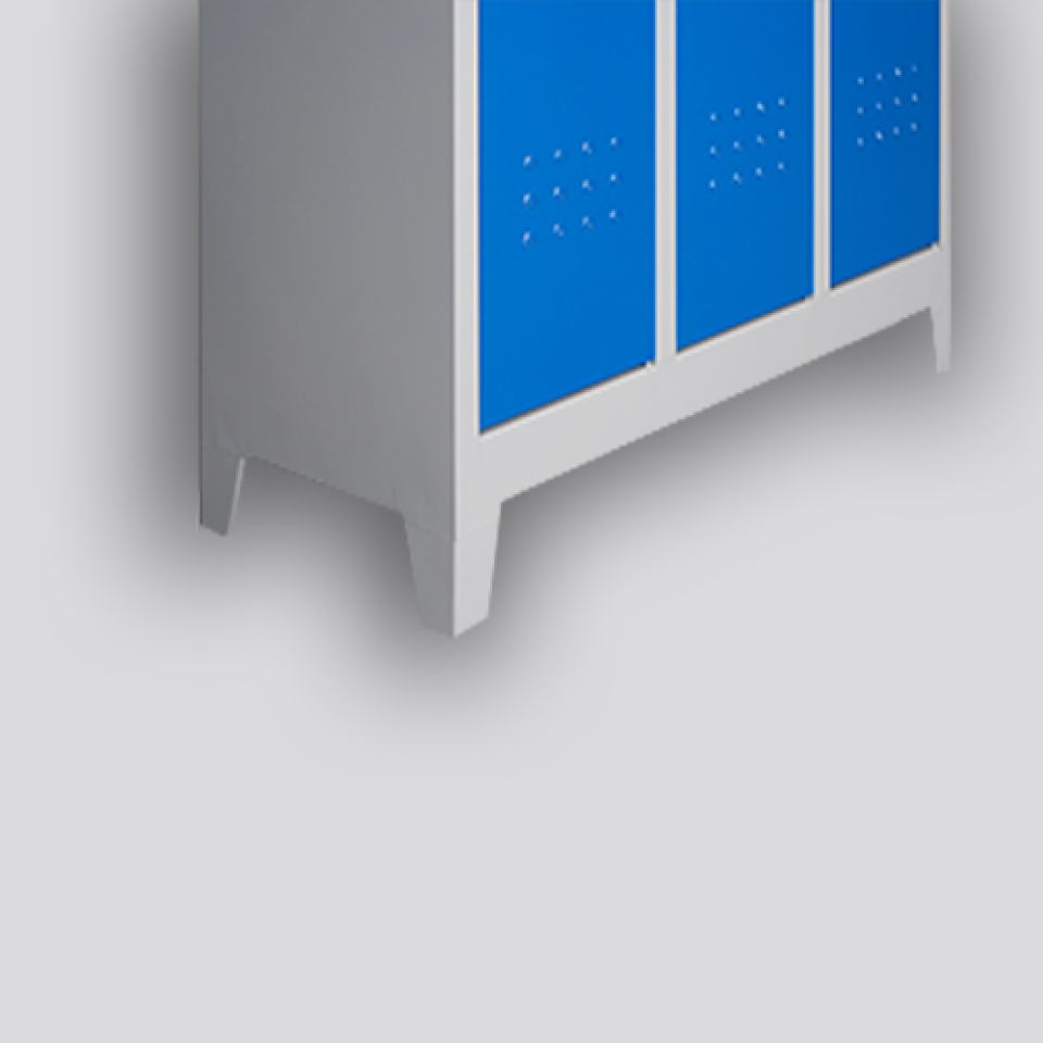 Mavi Altılı Renkli Soyunma Dolabı