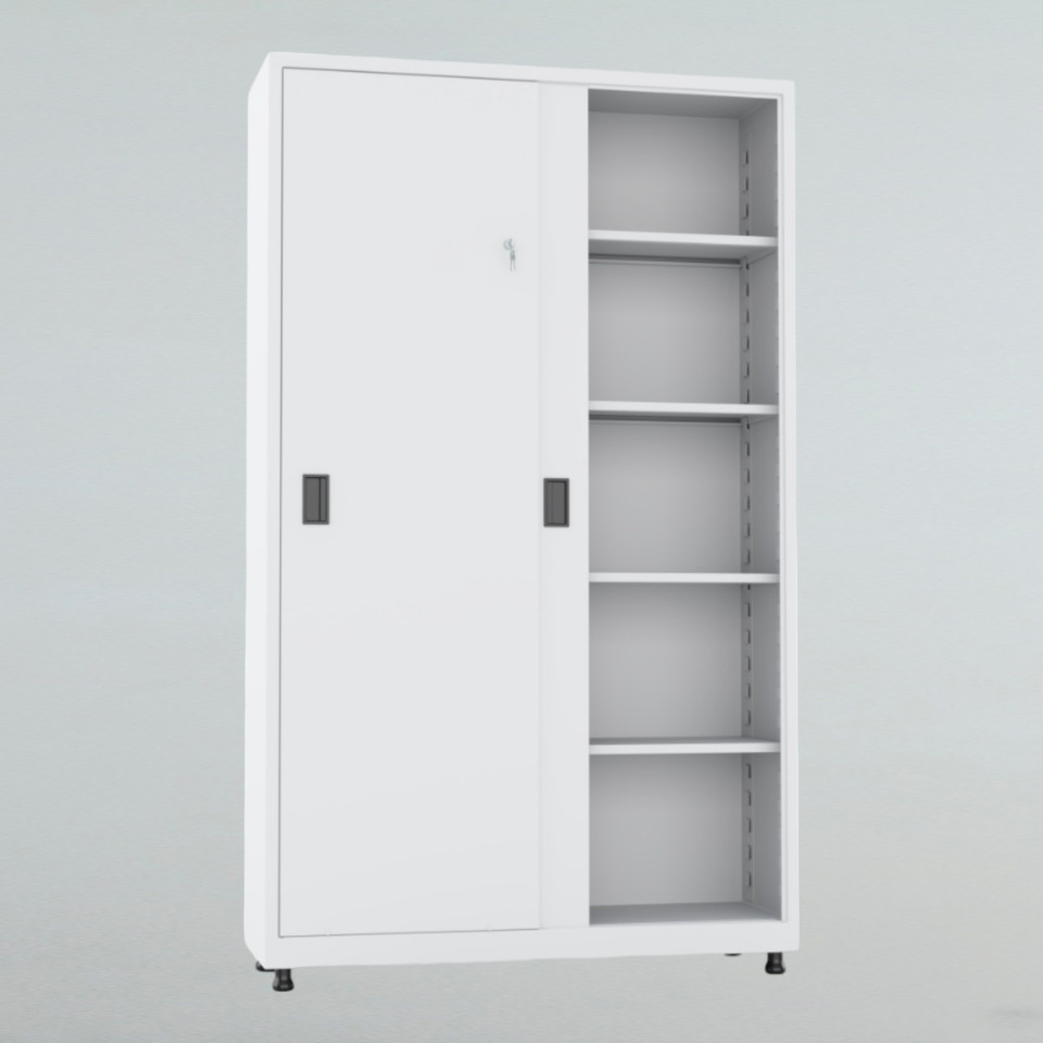 Metal Dosya Dolabı Sürgülü Kapaklı 195 Cm