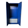 Seyyar Çekmeceli Raflı Metal Malzeme Dolabı (Mavi Renk)