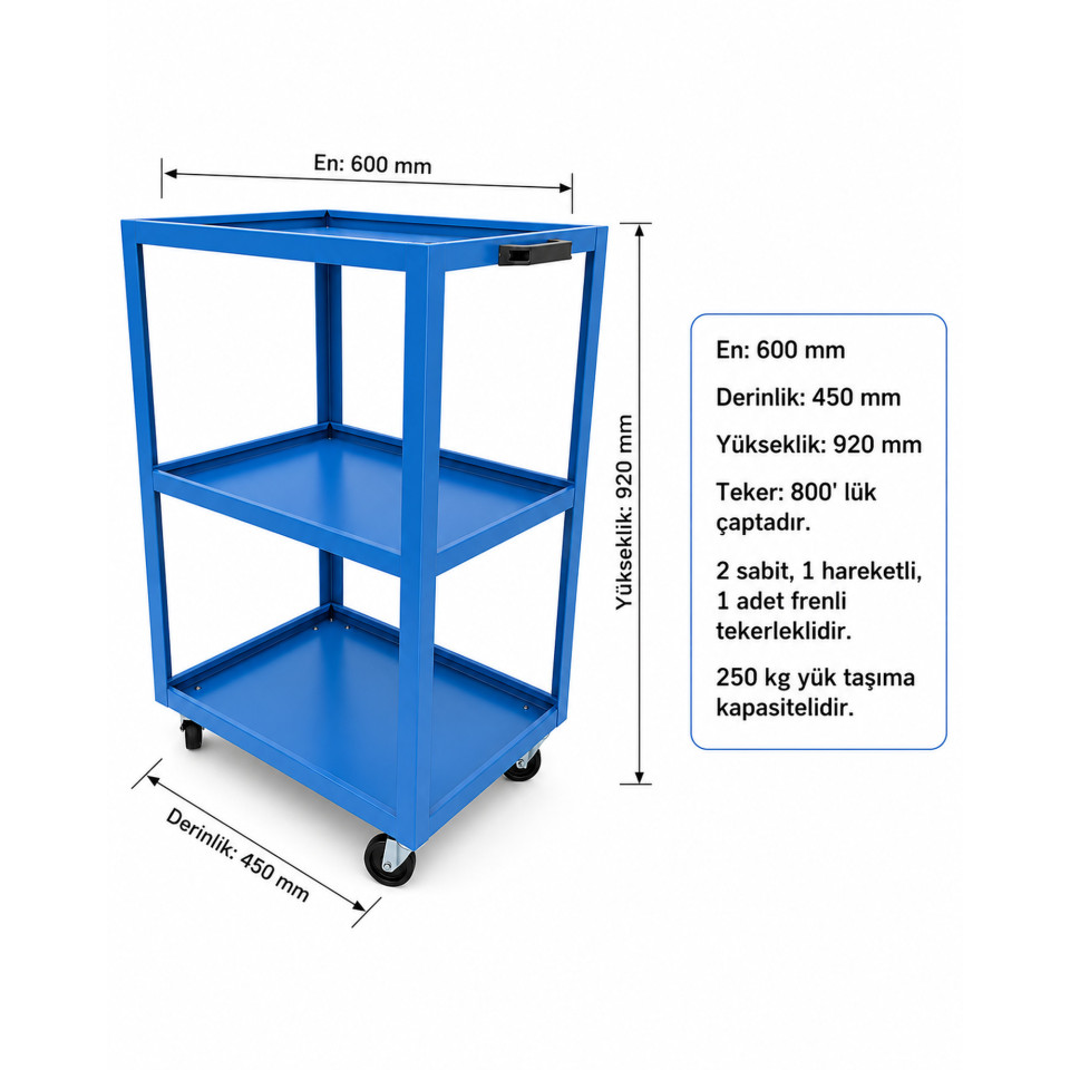 Parça taşıma arabası demonte model TK1003