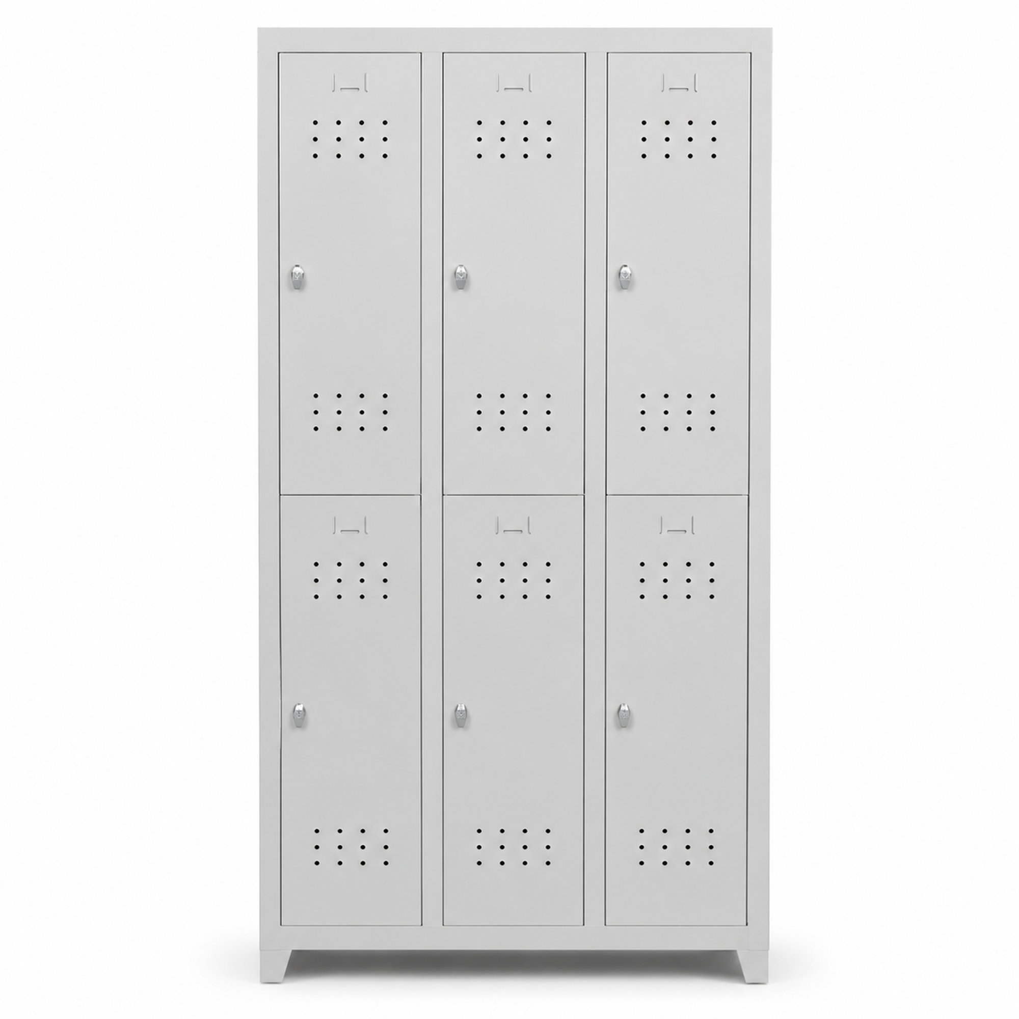 RAL 7035 Gri 6 Kapaklı Metal Soyunma Dolabı
